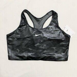 Nike Swoosh Black Camo Racerback Sports Bra